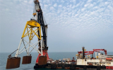 臺灣省大彰化2b和4號海上風電場成功安裝首個吸力桶式導管架基礎